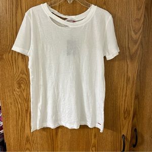 n:PHILANTHROPY Womens Harlow Cotton Distressed white T-Shirt XS